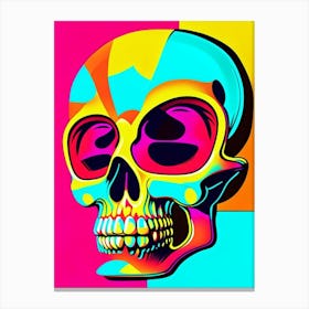 Skull With Pop Art Influences 2 Pop Art Canvas Print