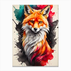 Fox Painting Canvas Print