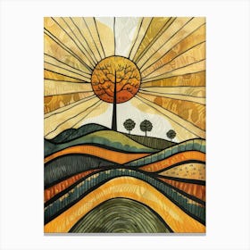 'Sunrise In The Countryside' Canvas Print