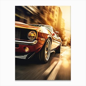 American Muscle Car In The City 003 Canvas Print