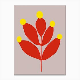 Red Yellow Plant Canvas Print