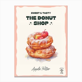 Apple Fritter Donut The Donut Shop 2 Canvas Print