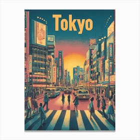 Aihrgdesign A Classic 1960s Travel Poster For Tokyo Showcasin C0dead98 3369 47c0 8777 57edb630aad4 2 Canvas Print