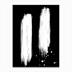 Abstract Strokes Black and White Poster_2169928 Canvas Print