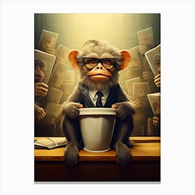 Monkey In A Suit Canvas Print