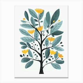 Balsam Tree Flat Illustration 7 Canvas Print