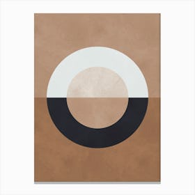 Geometric harmony in brown 4 Canvas Print