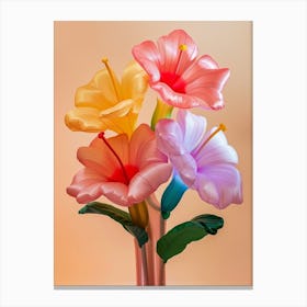 Dreamy Inflatable Flowers Hibiscus 1 Canvas Print