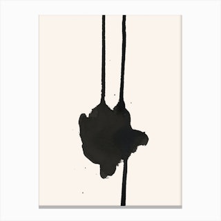 Black Dribble Art Canvas Print