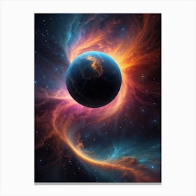 Earth In Space Print Canvas Print