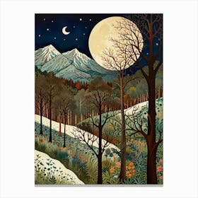 William Morris Night In The Woods 6 Canvas Print