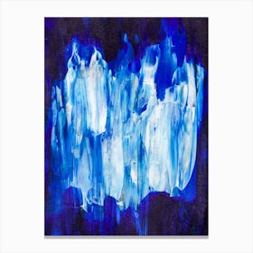Abstract blue paint background. Canvas Print