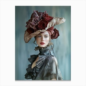 "Woman in Designer Hat" Canvas Print