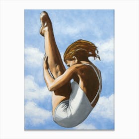 Woman High Diving Canvas Print