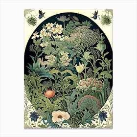 The Garden Of Morning Calm, South Korea Vintage Botanical Canvas Print