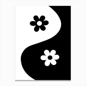 Yin Yang Daisies Canvas Print