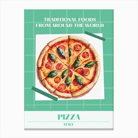 Pizza Italy 3 Foods Of The World Canvas Print