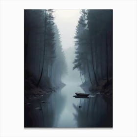 Foggy River Canvas Print