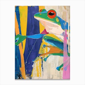 Frog 1 Cut Out Collage Canvas Print