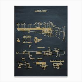 Kar98k Gun Patten Canvas Print