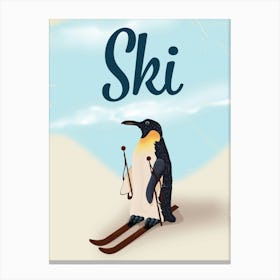 Ski Penguin Canvas Print