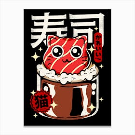 Neko Sushi Cat Canvas Print