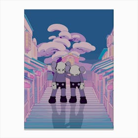 Sakura kaws Canvas Print