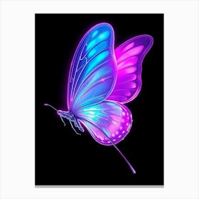 Blue And Purple Butterfly Canvas Print