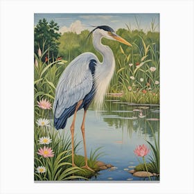 Blue Heron no1 Canvas Print