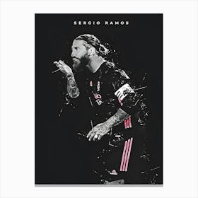 Sergio Ramos Football Canvas Print