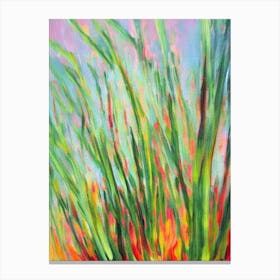 Asparagus Fern Impressionist Painting Plant Canvas Print