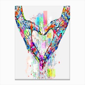 Abstract Heart Canvas Print