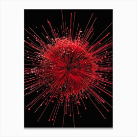 Abstract Red Sphere Canvas Print