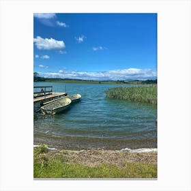 Small Boats On A Lake Canvas Print