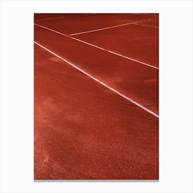 Lines On The Tennis Court Canvas Print