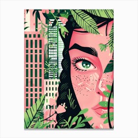 Girl In The City Canvas Print