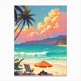 Beach Scene Canvas Print