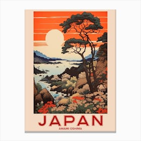 Amami Oshima, Visit Japan Vintage Travel Art 1 Canvas Print