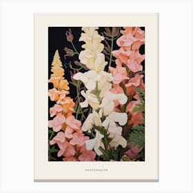 Flower Illustration Snapdragon 4 Poster Canvas Print