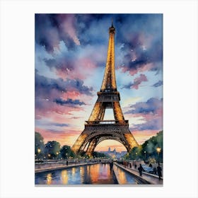 Lovely Eiffel Tower of Paris Canvas Print