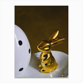 Gold Bunny Canvas Print