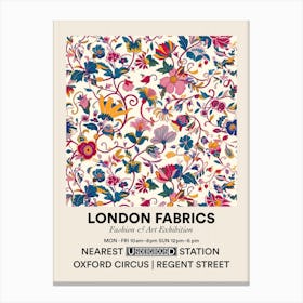 Poster Sunny Meadow London Fabrics Floral Pattern 4 Canvas Print