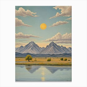 Sunrise Over The Mountains Canvas Print