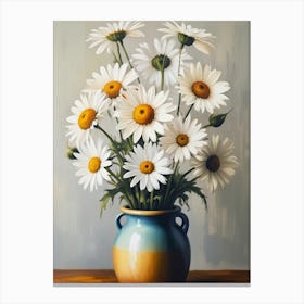 Daisies In A Vase Canvas Print