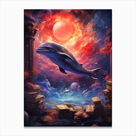 Dolphin In The Sky Canvas Print