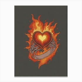 Heart Of Fire 21 Canvas Print