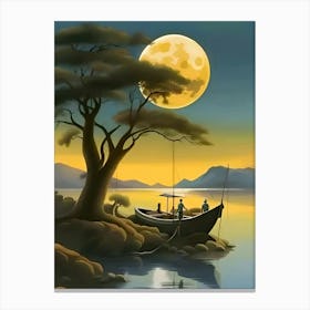 Moonlight On The Water Canvas Print