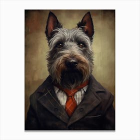 Gangster Dog Scottish Terrier Canvas Print