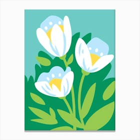 White Flowers Canvas Print