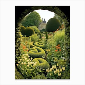 Hidcote Manor Garden United Kingdom Henri Rousseau Style 2 Canvas Print